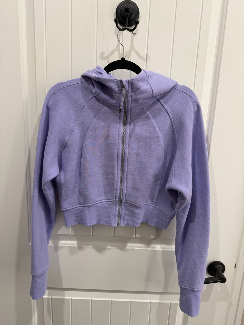 Lululemon Scuba Cropped Full Zip Hoodie Lavender Lilac Size 10